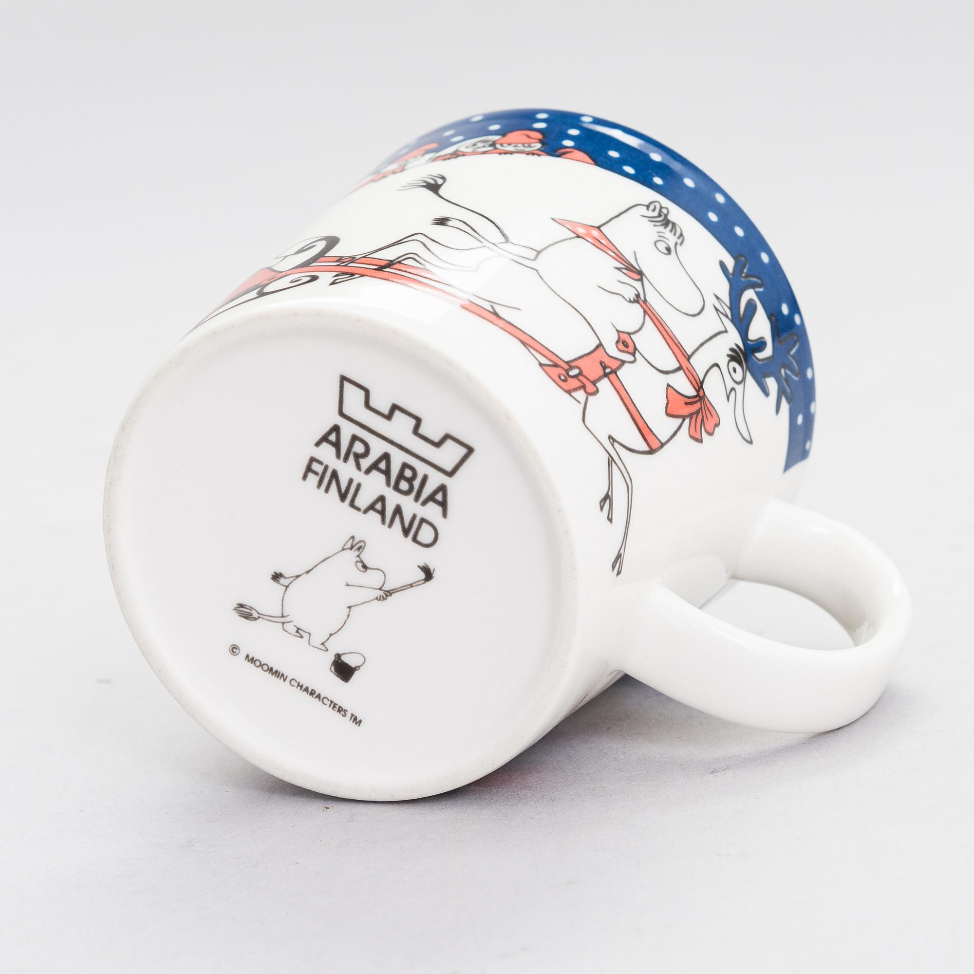 Muumimuki, "Joulutervehdys", posliinia, Moomin Characters, Arabia 1997-2002.
