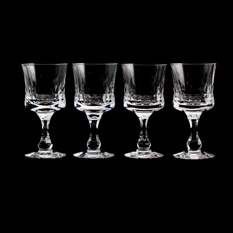 RÖDVINSGLAS, 12 st, "Prince", Göran Wärff, Kosta.