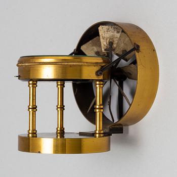 A brass air meter, James Brown, Glasgow, Scottland, late 19th Century.