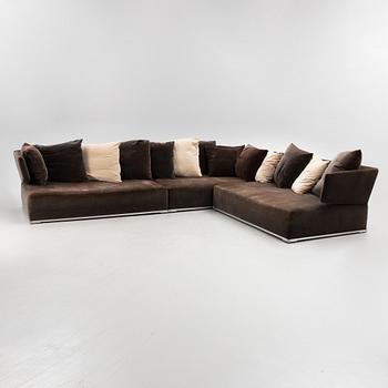 A three piece modular sofa, B&B Italia Maxalto.