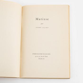 Book, "Matisse", André Lejard, Fernand Hazan, Paris, 1948.