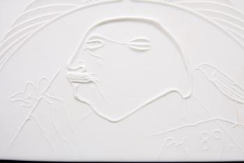 RELIEFER, 3 st, porslin, Paul Wunderlich, Rosenthal.