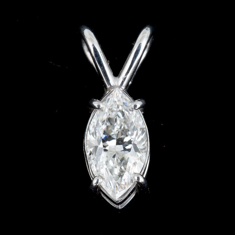 HÄNGE, 18k vitguld med diamant 0,70 ct. Vikt ca 0,8g.