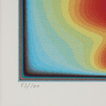 Sture Johannesson, färglitografi med prägling, 2005, signerad 53/160.