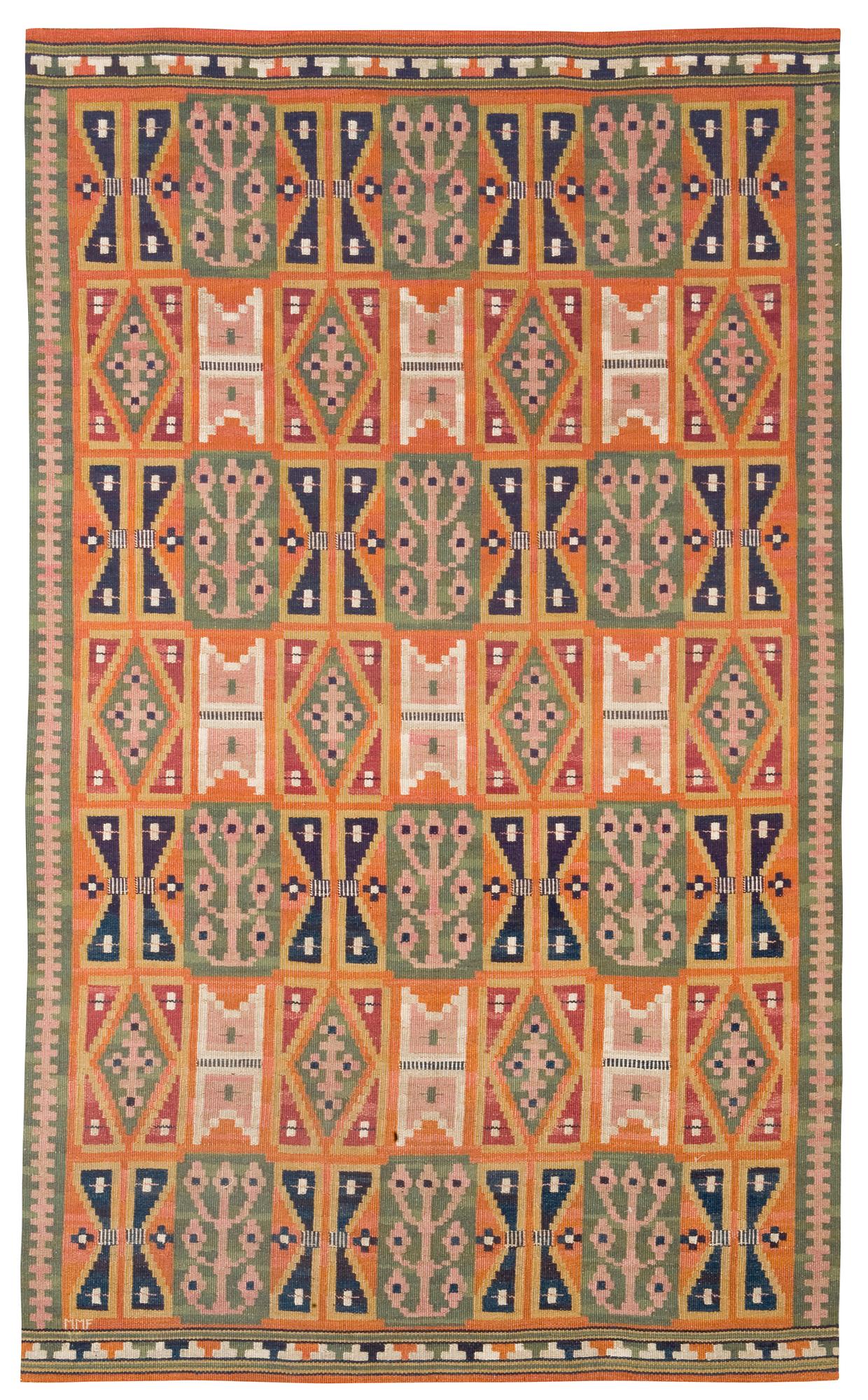 DRAPERI. "Timglaset". Rölakan. 254 x 148 cm. Signerat MMF (Märta Måås-Fjetterström).