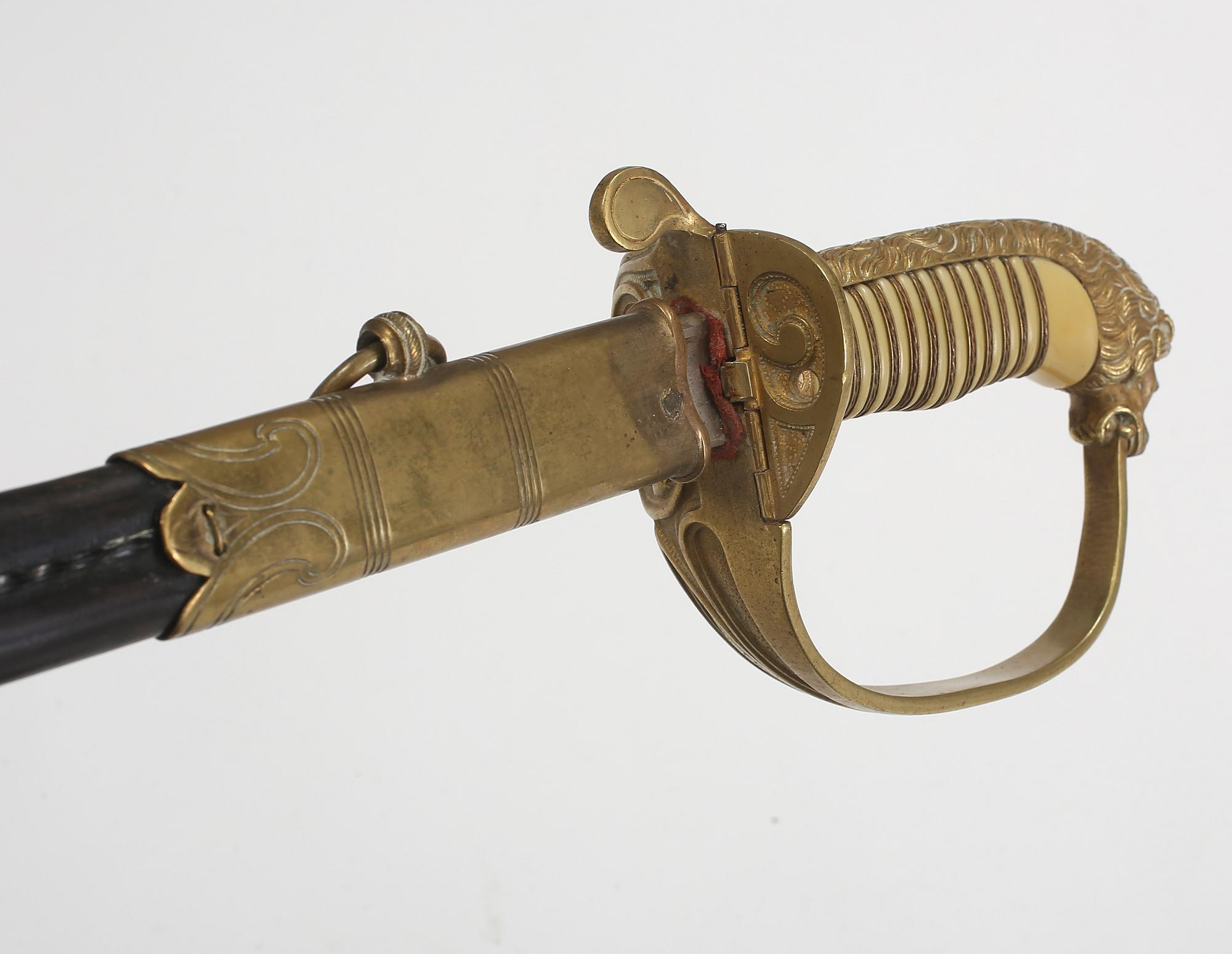 SABEL för officer vid flottan, England, 1800-talets andra hälft.