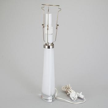 BORDSLAMPA, glas, Carl Fagerlund, Orrefors, 1960-tal.