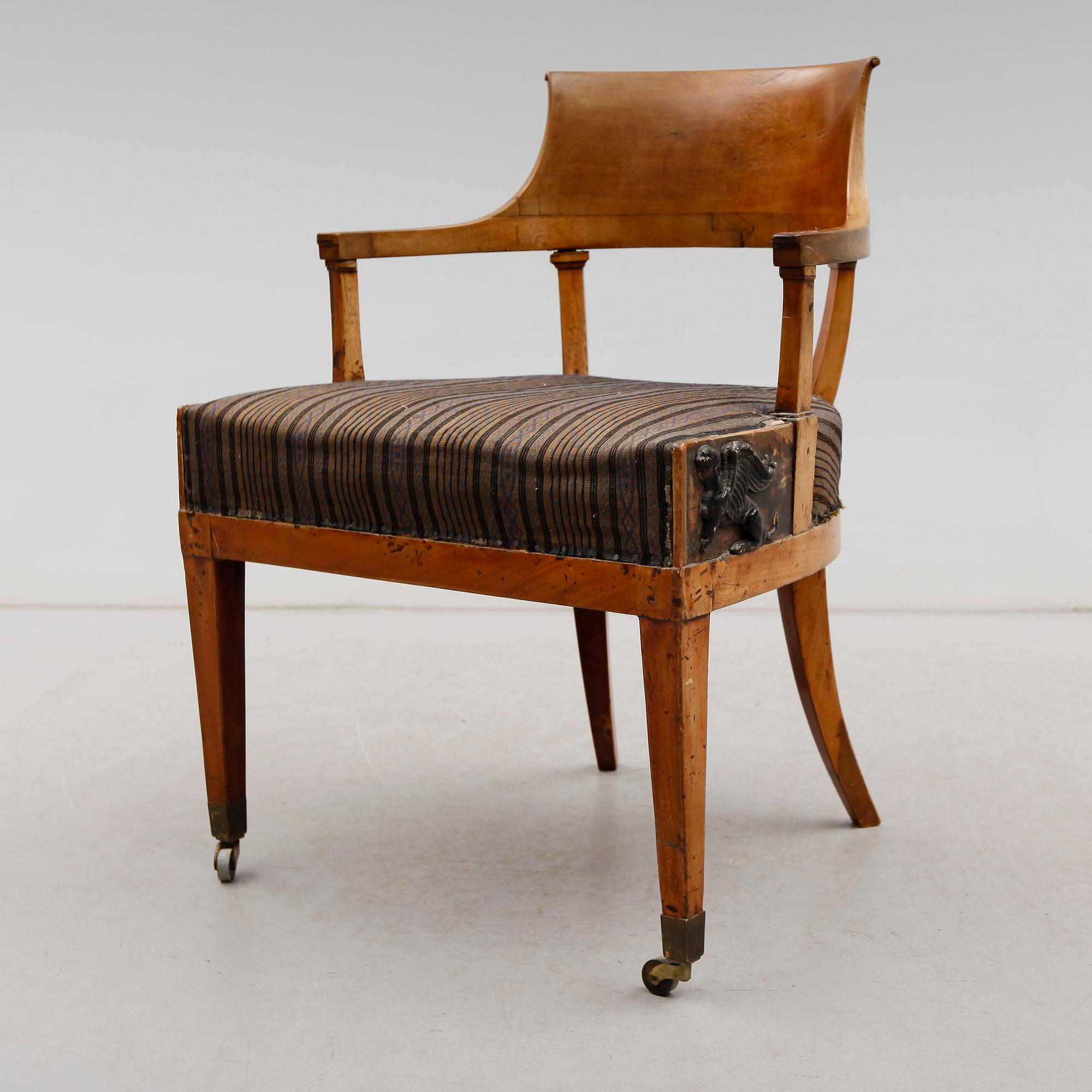 SKRIVSTOL, empire, 1800-talets första hälft.