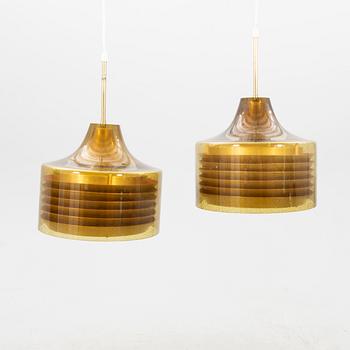 Ceiling lamps, a pair of Fagerhult from the 1960s/70s.