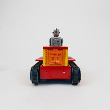 A tinplate Linemar "Robotrac Bulldozer," Japan, 1950s.