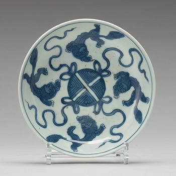 A set of nine blue and white dishes, Ming dynasty, Wanli (1572-1623).