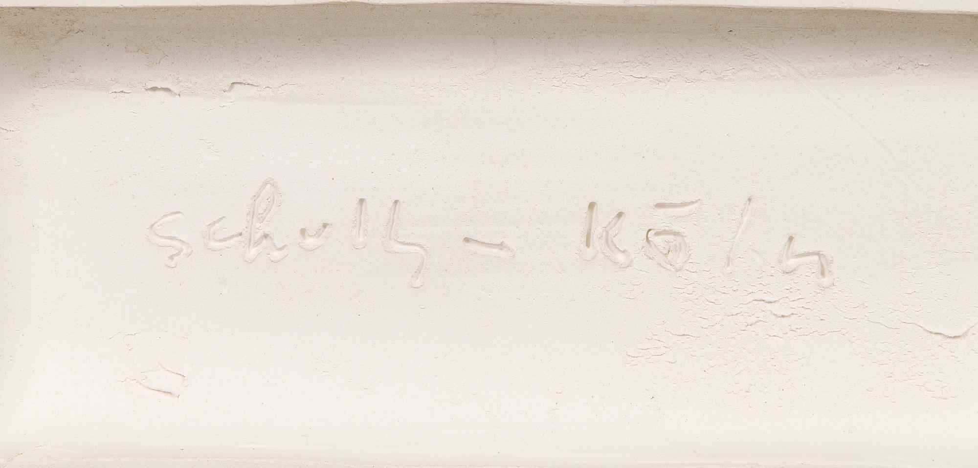 Karl Heinz Schultz-Köln, relief, stengods, signerad Schultz-Köln, numrerad 217/61.