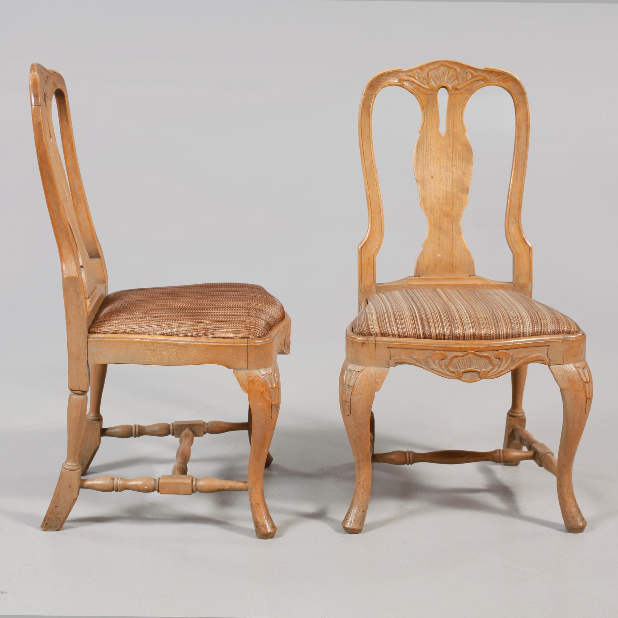 STOLAR, 6 st, rokokostil, 1900-talets första hälft.