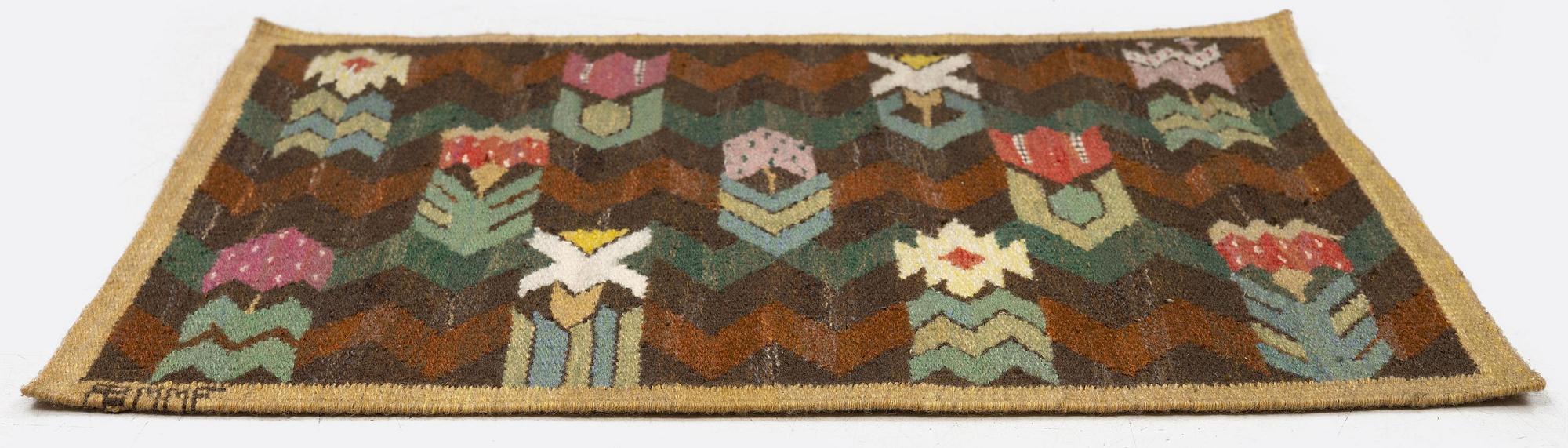 Märta Måås-Fjetterström, vävnad, "Täppan", gobelängteknik, ca 54 x 51 cm, signerad AB MMF.