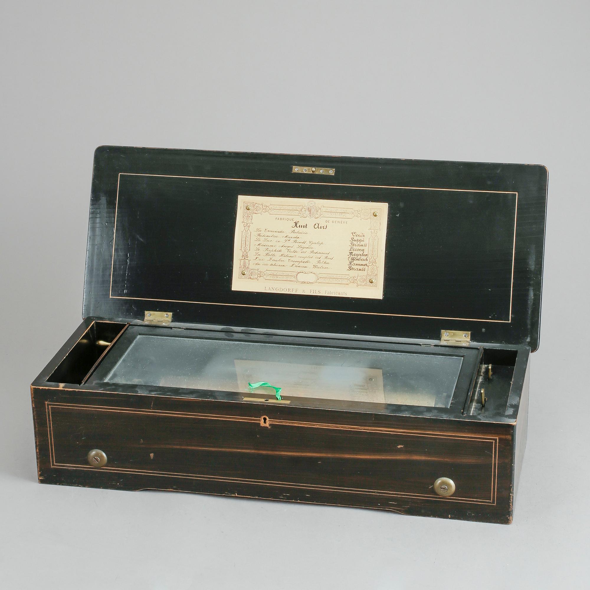 CYLINDERSPELDOSA, 1800-talets andra hälft.