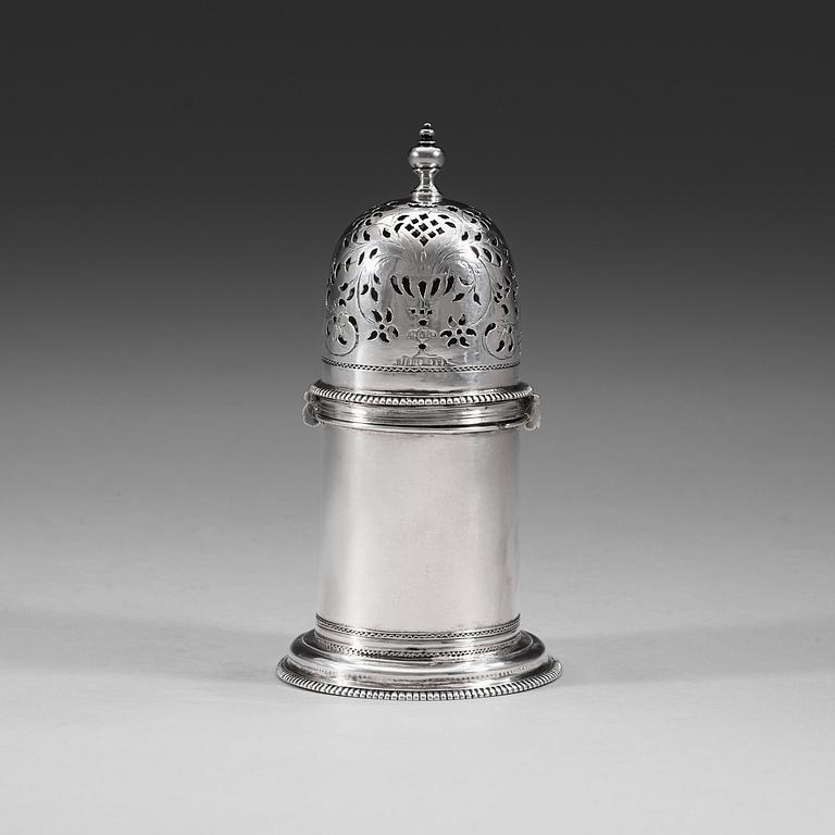A Swedish sugar-caster, marks of Abraham Wirgman, Göteborg 1711.