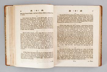 BÖCKER: 2 volymer, Kongl Stadgar, Förordningar, Bref och Resolutioner ang Swea Rikes Landt-Milice, 1765.