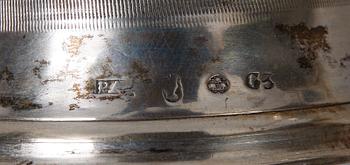 BORDSPINGLOR, 4 st, silver, 1800-1900-tal.