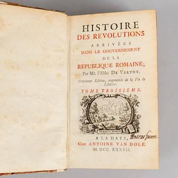 Romersk historia, proveniens bl. a. Warner Groen (1770-1834) (4 vol).