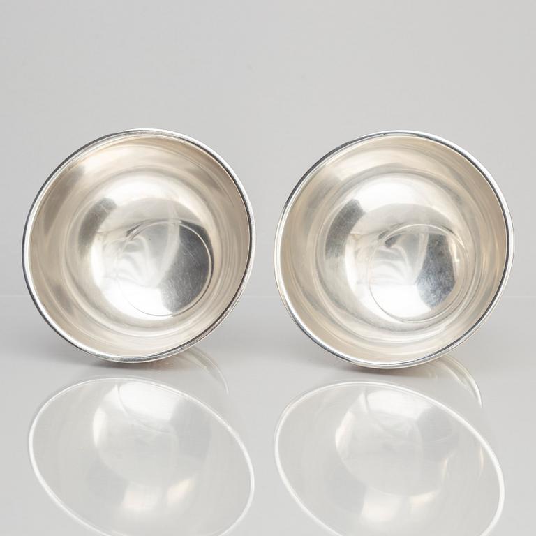 Bowls, 5 pcs, silver, C Holm, Denmark 1930s.