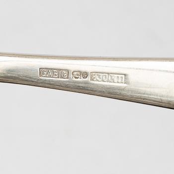 A Swedish silver cutlery set, 'Chippendale' pattern, Mema, GAB, some with year mark Eskilstuna 2010 ( 72 pieces).
