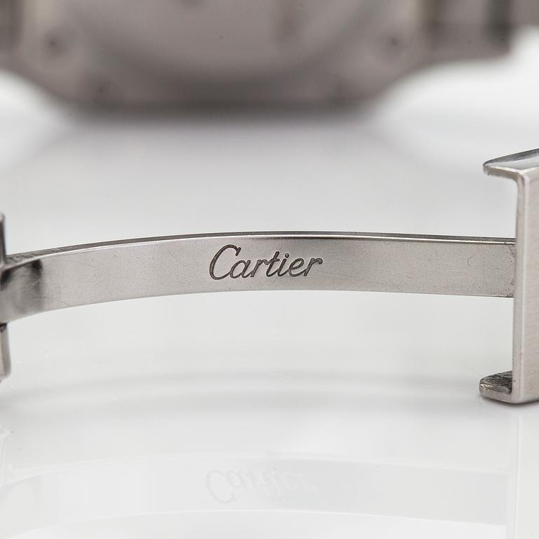 Cartier, Santos, rannekello, 23,5 x 23,5 (34,5) mm.