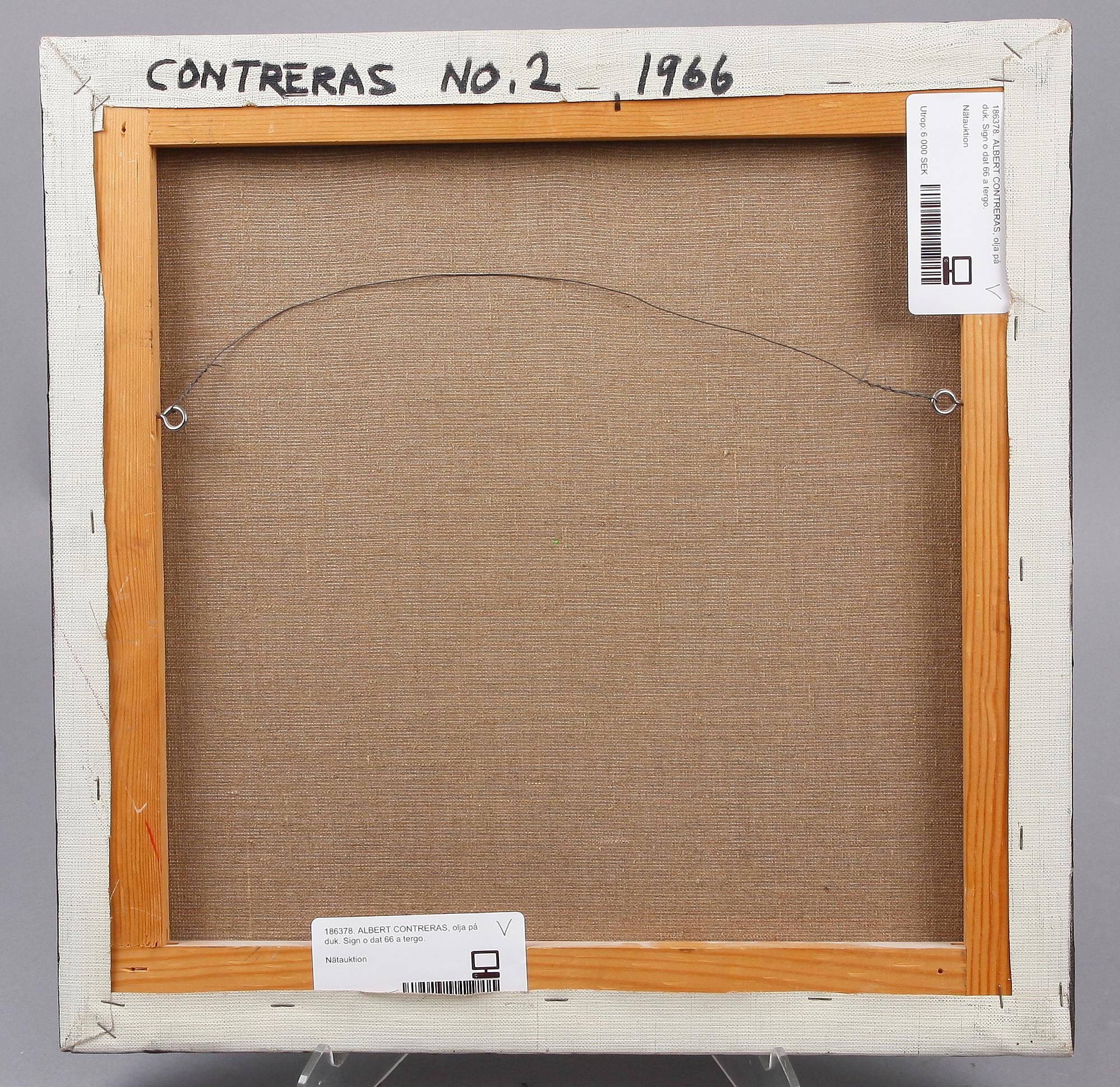 ALBERT CONTRERAS, olja på duk. Sign o dat 66 a tergo.