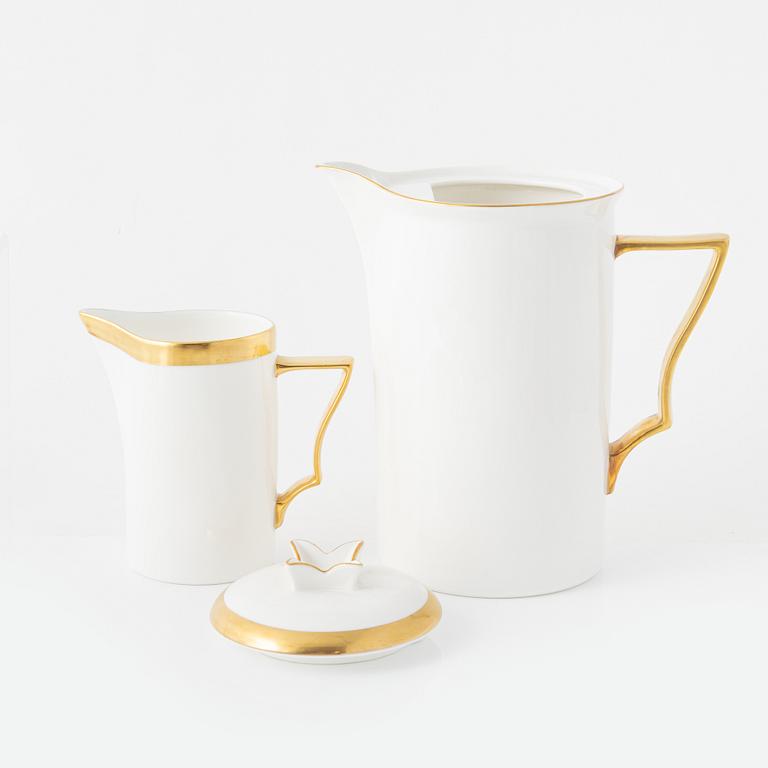 Karin Björquist, kaffeservis, 14 delar, benporslin, "Nobel", Rörstrand.