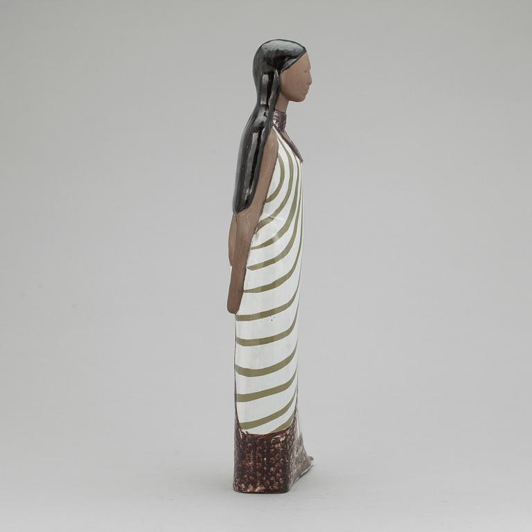 FIGURIN, delvis glaserat stengods, Mari Simmulson, Upsala Ekeby, 1962-1965.