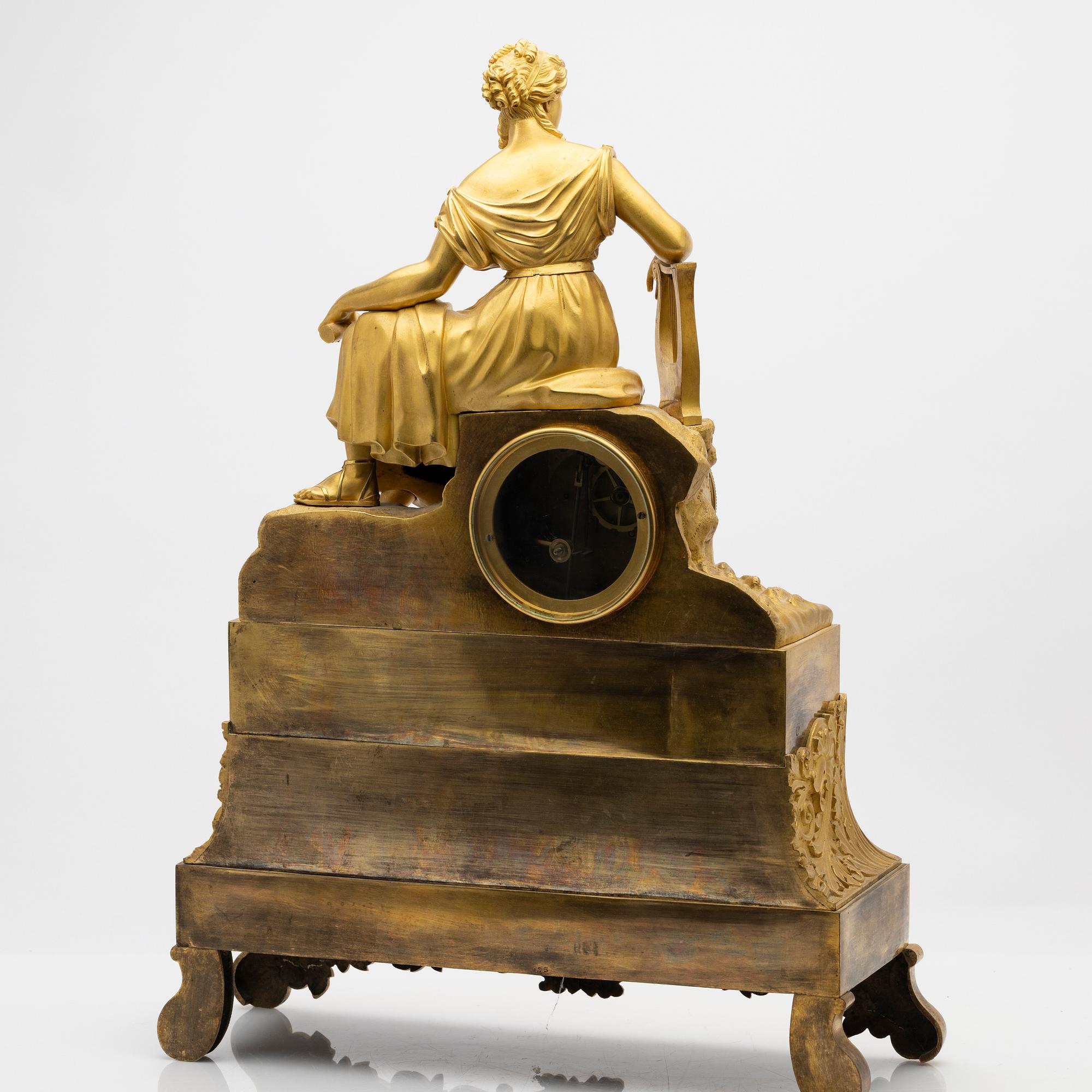 Table pendulum clock, Empire style, late 19th century.