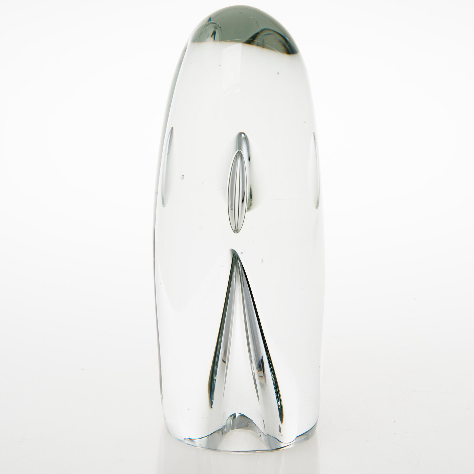 TIMO SARPANEVA,  a 'Claritas' glass sculpture, signed Timo Sarpaneva, Iittala 1984 C958.