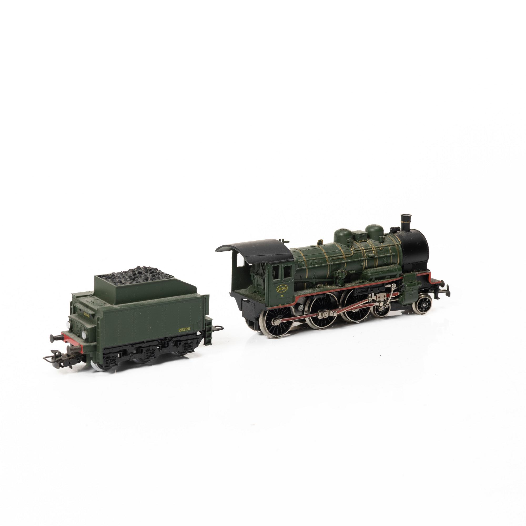 Märklin, locomotives, 7 pcs, railbus, 2 parts, as well as cars, 7 pcs, Germany.