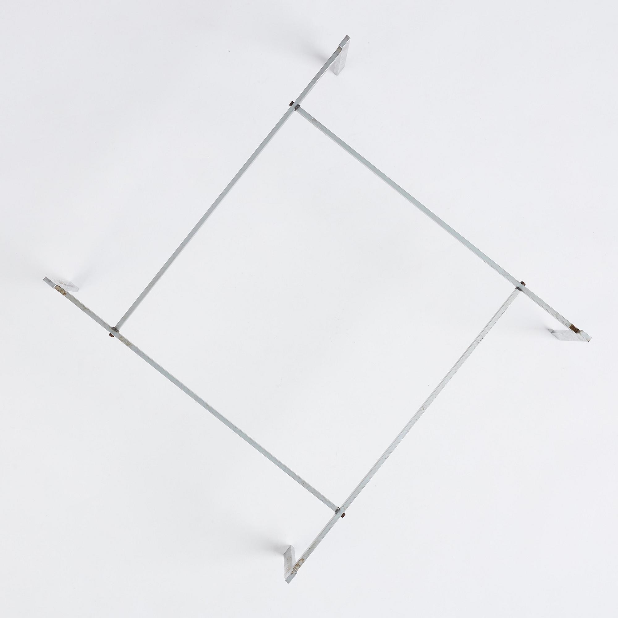 Poul Kjaerholm, a 'PK61' labradorite/larvikit stone top sofa table, edition E Kold Christensen, Denmark, early 1960s.