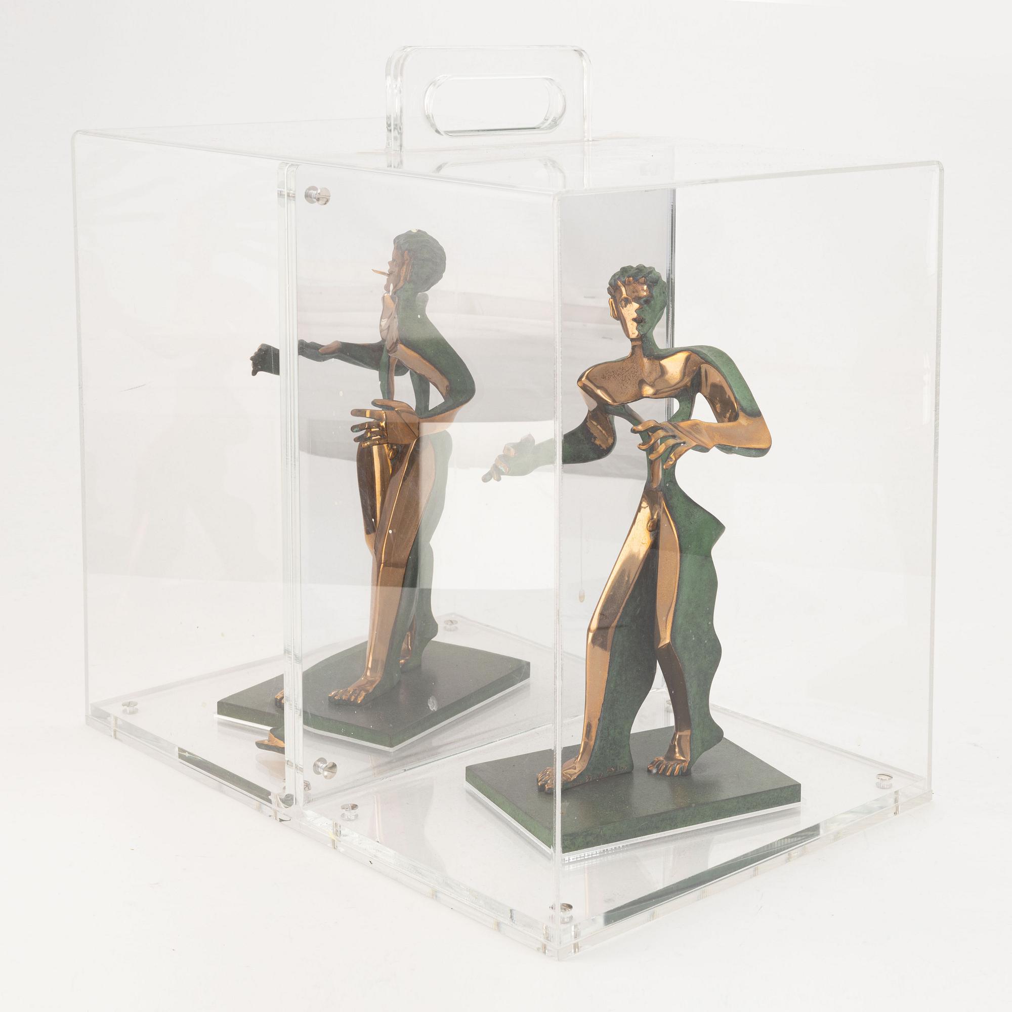 Timo Solin, skulpturer, ett par, signerad 73/100.