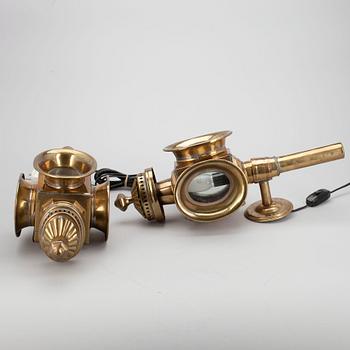 VÄGGLYKTOR, mässing, 1900-tal.