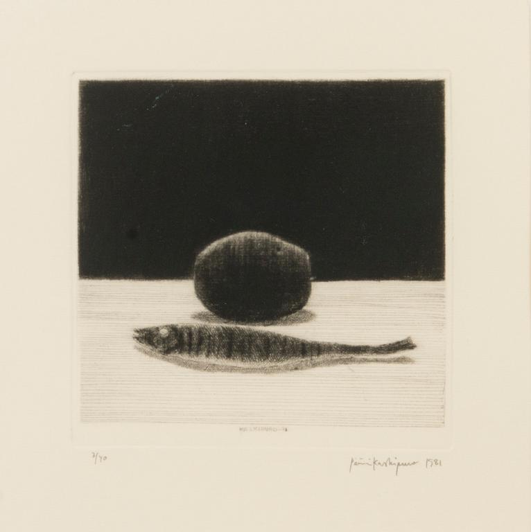 PENTTI KASKIPURO, dry-point etching, signed and dated 1981. Marked 3/40.