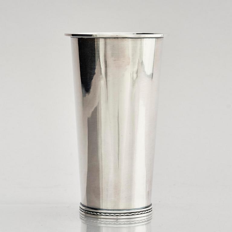 Eric Råström, a silver beaker, company Råströms Silver- O Nysilverfabrik, Stockholm, Sweden, 1974.