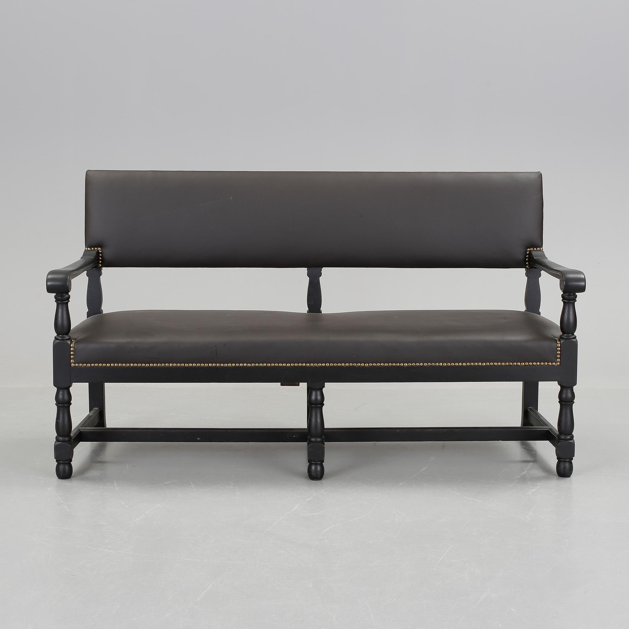SOFFA, barockstil, brickmärkt Carl Johansson Möbler, Stockholm. 1910-tal.