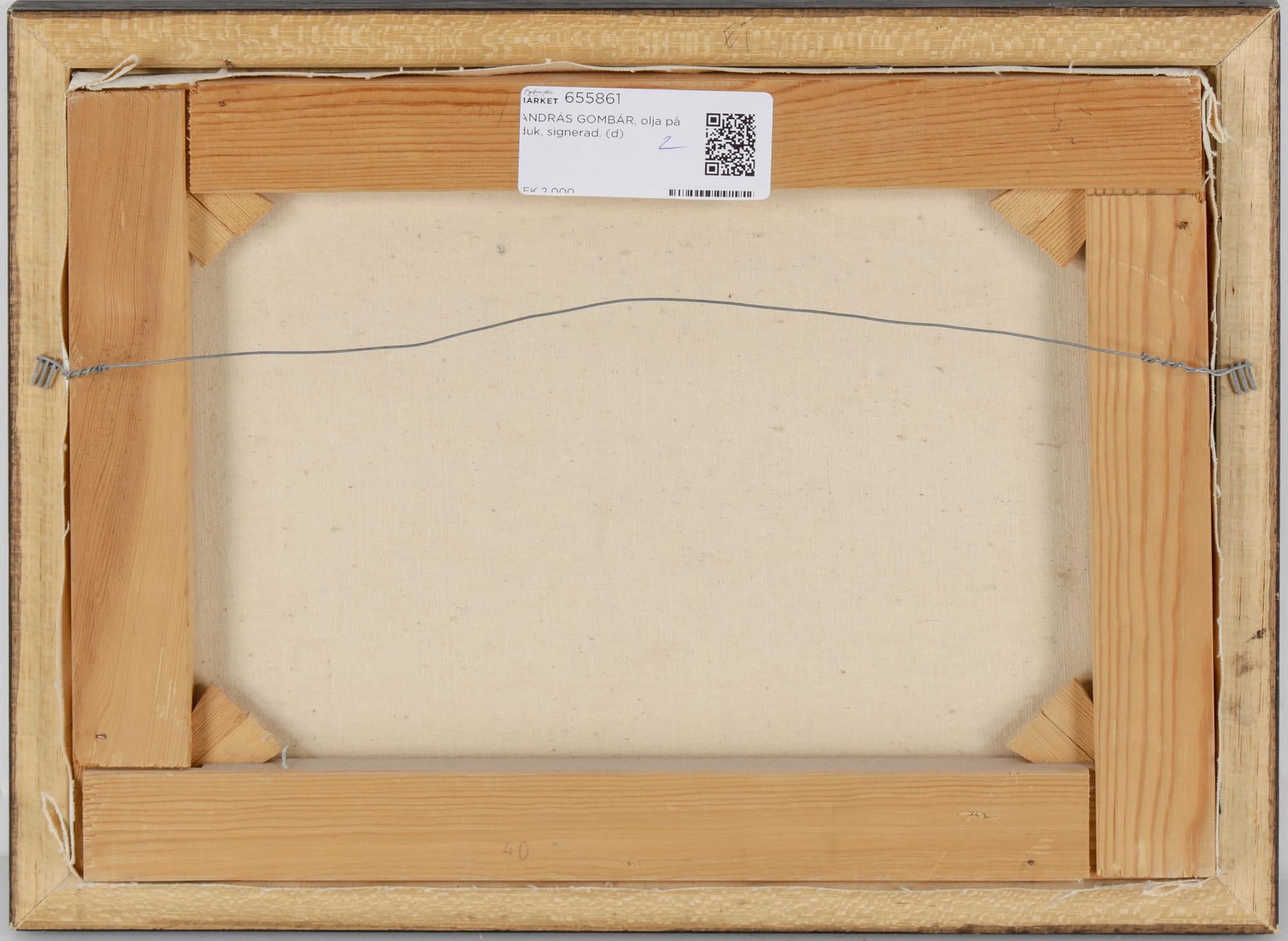 ANDRÁS GOMBÁR, olja på duk, signerad.