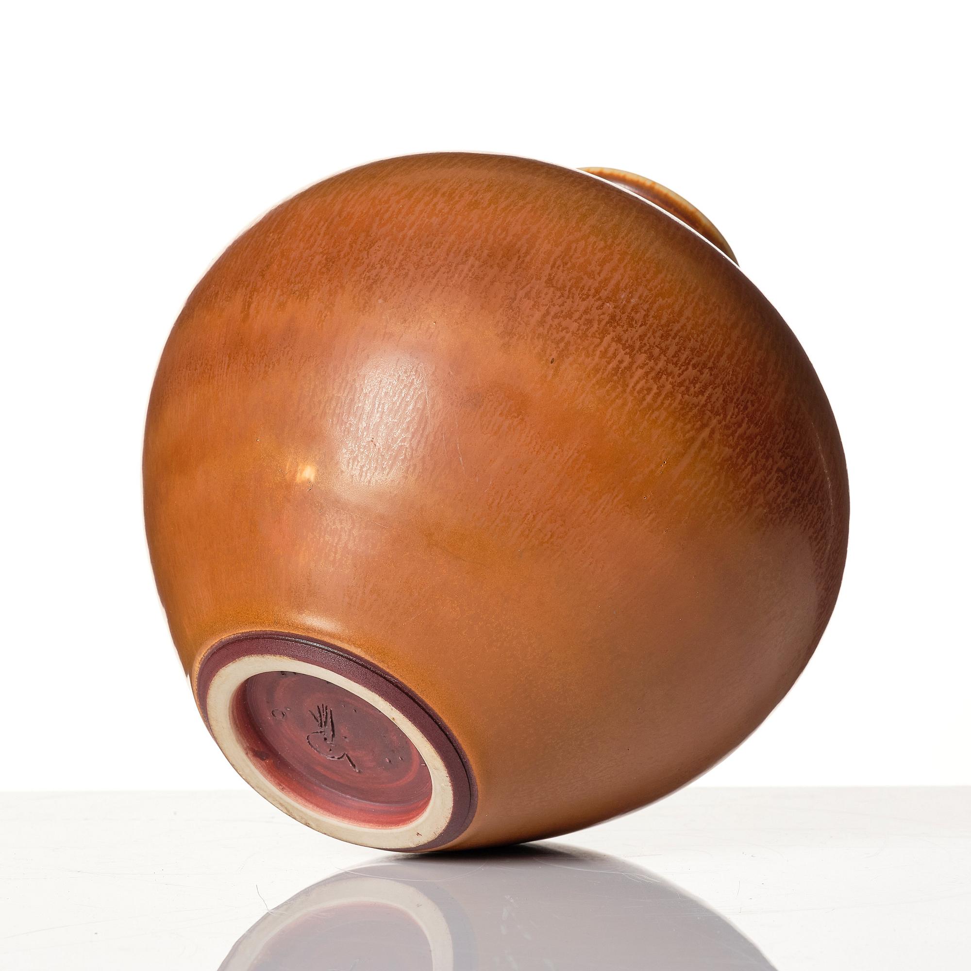 Berndt Friberg, a stoneware vase, Gustavsberg studio, Sweden 1958.