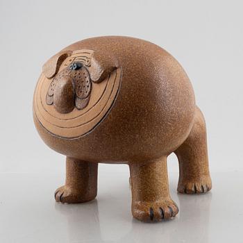 Lisa Larson, "Bulldog Maxi", skulptur, stengods, Gustavsberg, efter 1972.
