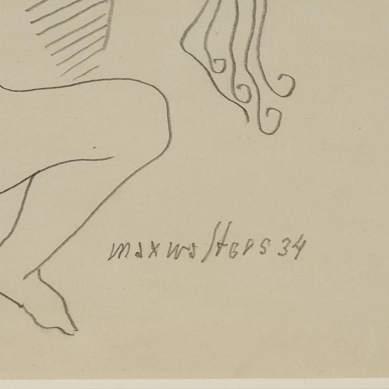 MAX WALTER SVANBERG, pencil drawing signed and dated -34.