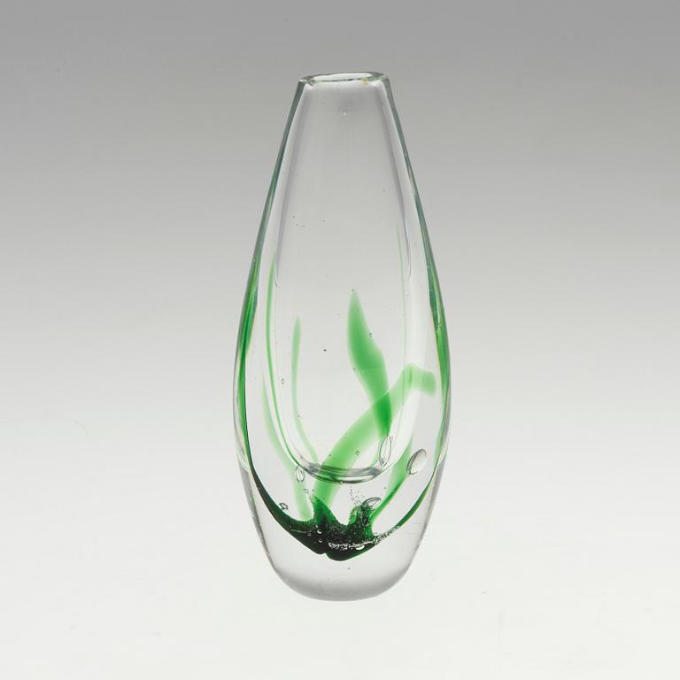VICKE LINDSTRAND, a glass vase, Kosta 1960´s/70´s.