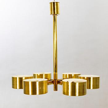 Hans-Agne Jakobsson,  brass ceiling lamp Markaryd 1960's.