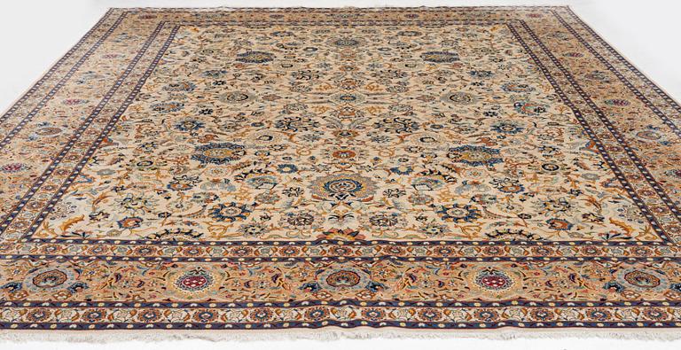 A carpet, Keshan, approx. 428 x 320 cm.