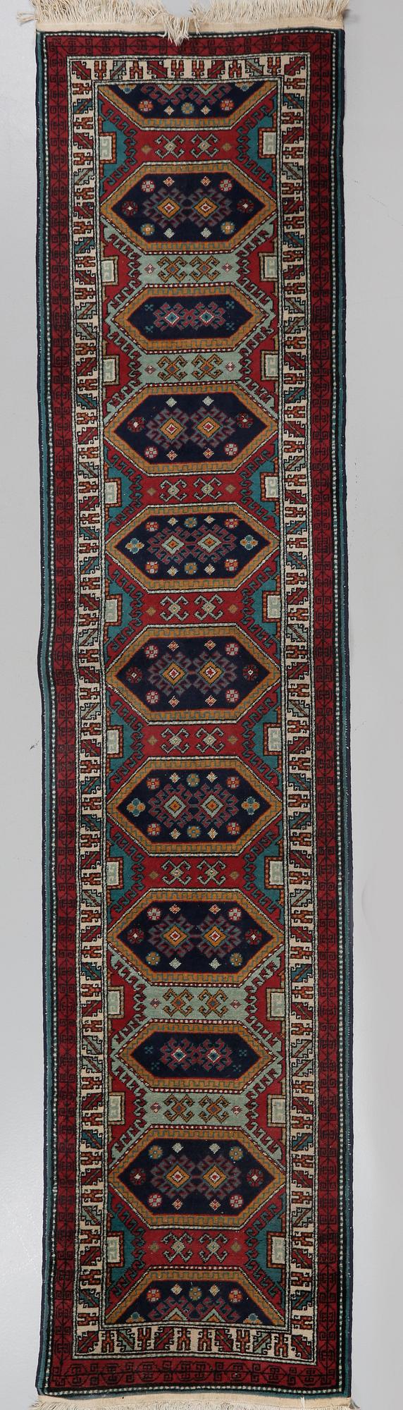 GALLERIMATTA, orientalisk, 305 x 70 cm, sent 1900-tal.