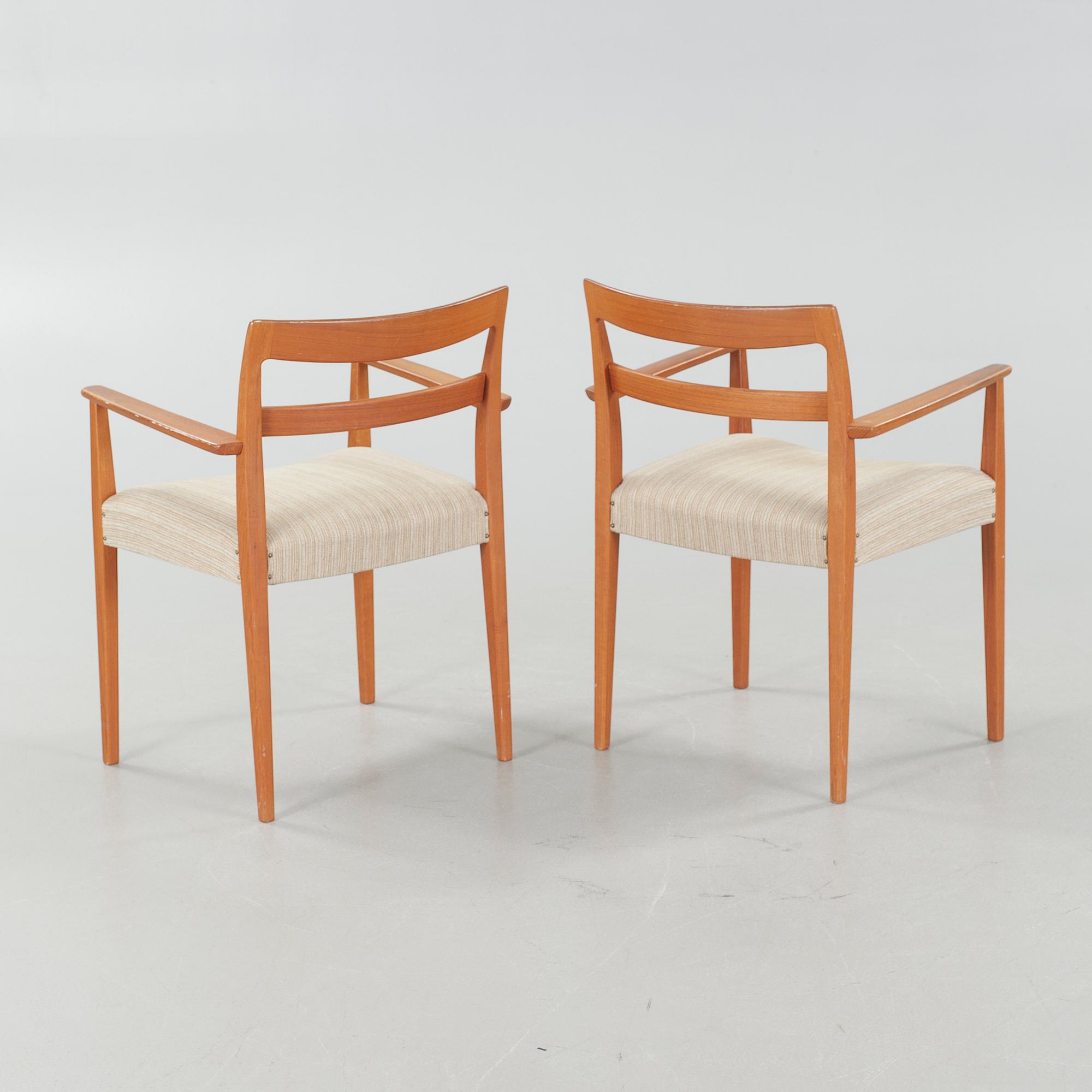 A pair of armchairs by Troeds, Bjärnum, Sweden, third quarter of the 20th century.