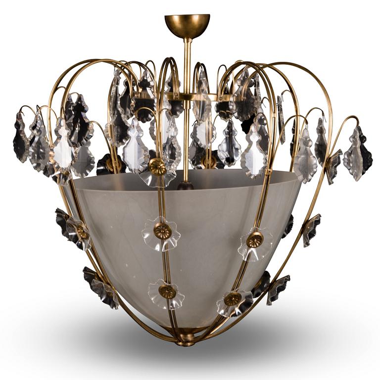 Lisa Johansson-Pape, A late 1940s '70' chandelier for Stockmann Orno.