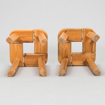 A pair of stools for Finnsauna Lagerholm, 1970s.