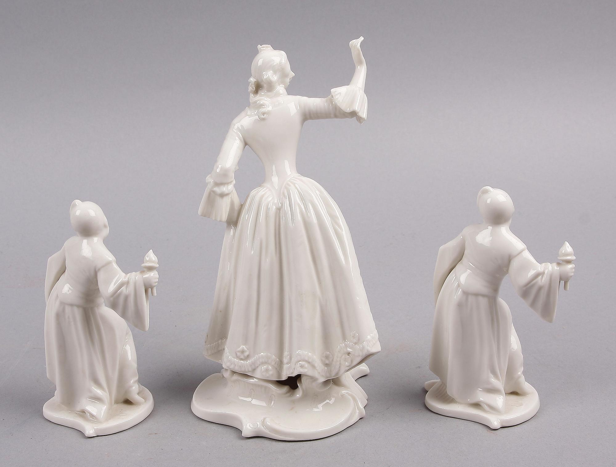FIGURINER 3st, porslin, Tyskland, 1900-tal.